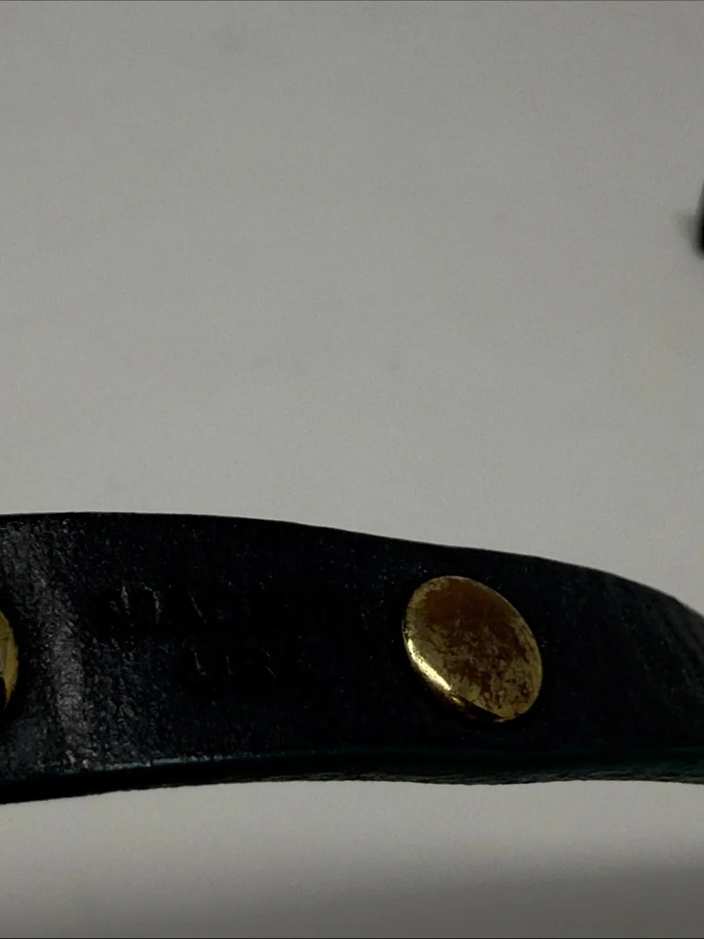 Tory Burch Forest Green Double Wrap Logo Stud Bracelet with Gold Accents